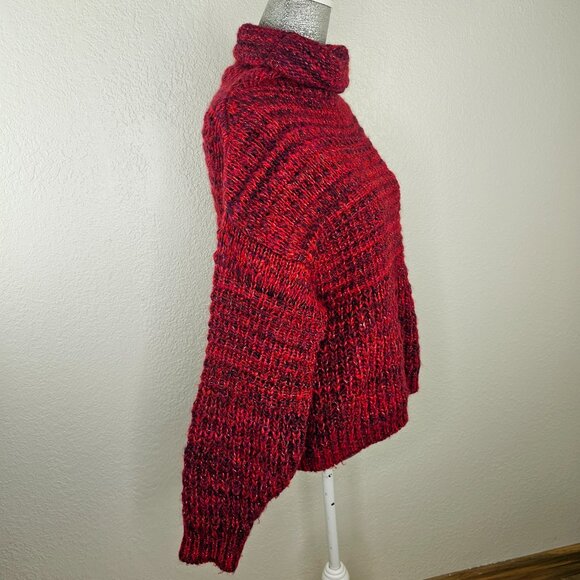 ZADIG & VOLTAIRE Burgundy Red Chunky Knit Wool & Alpaca Sweater - Picture 4 of 9